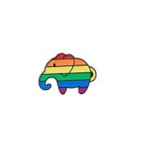 3/10$ NWOT rainbow elephant pin